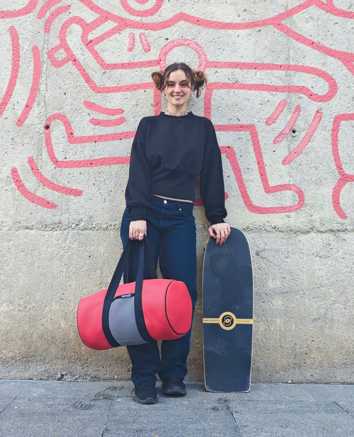 Bolso Deportivo Salmón-Gris