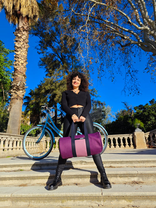 Bolso Deportivo Violeta-Rosa