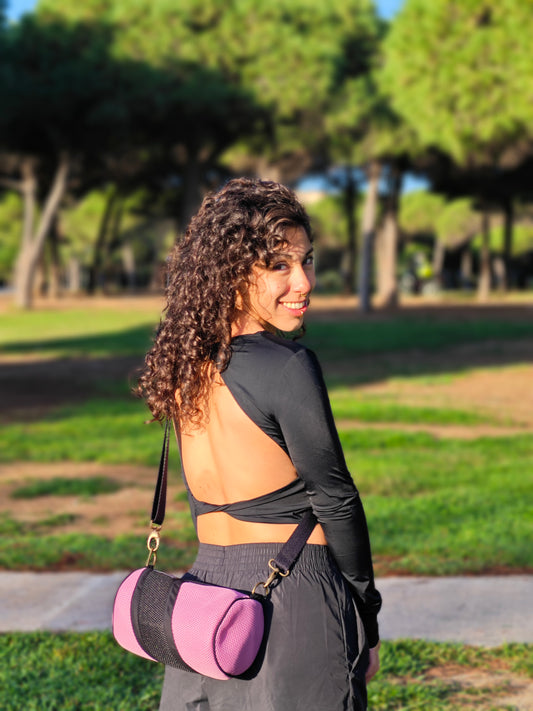 Mini Bolso Básico Rosa-Negro