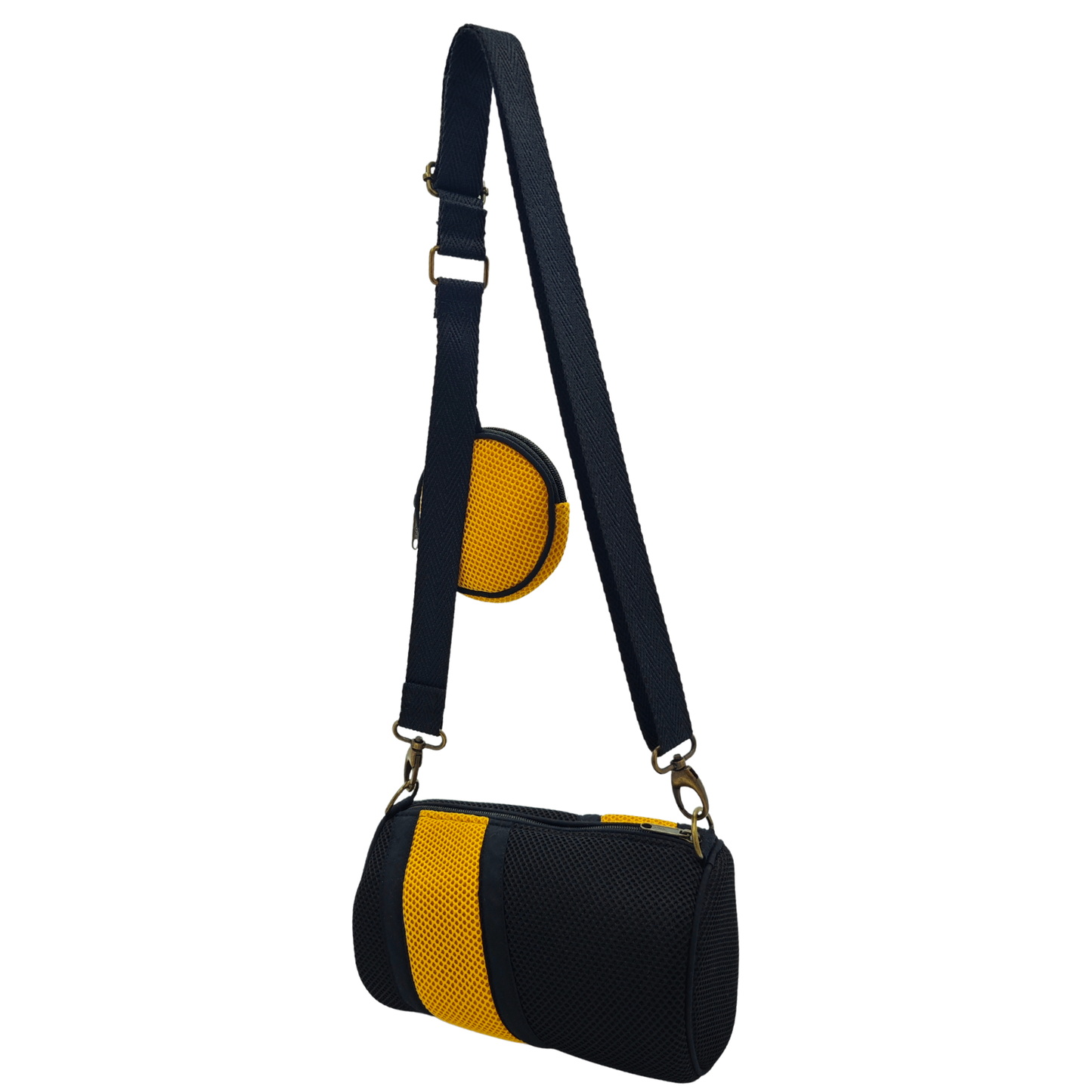Mini Bolso con Monedero Amarillo-Negro