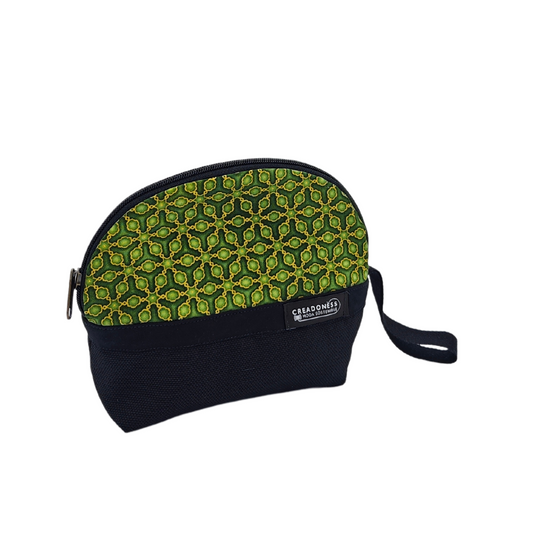 Neceser Pequeño Sayagata Midori Negro-Verde