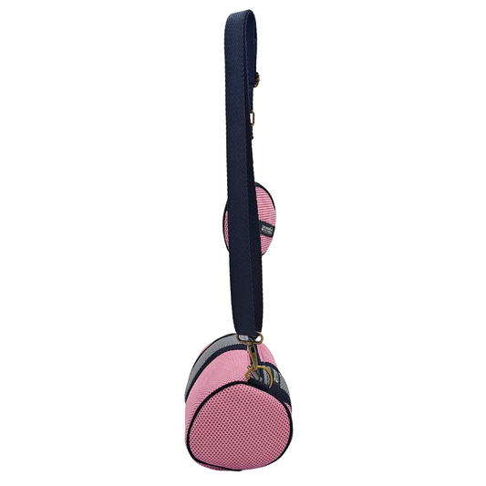 Mini Bolso con Monedero Rosa-Gris