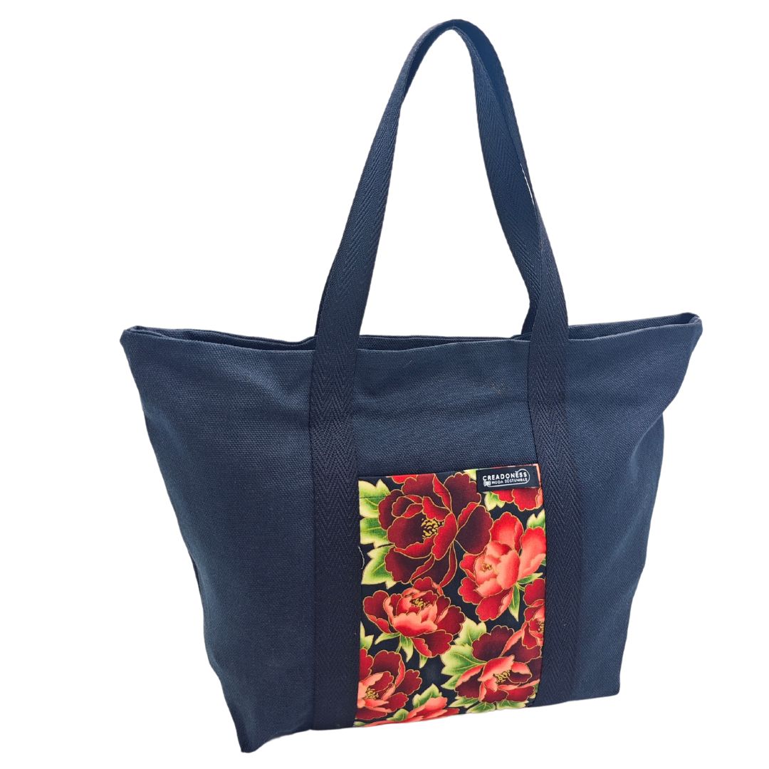 Tote Bag Tsubaki-Aka Negra