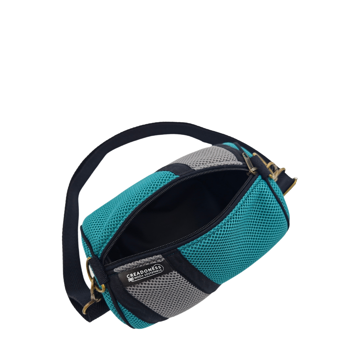 Mini Bolso con Monedero Verde-Gris