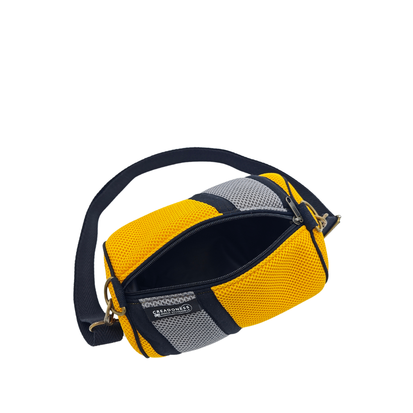 Bolso con Monedero Amarillo-Gris