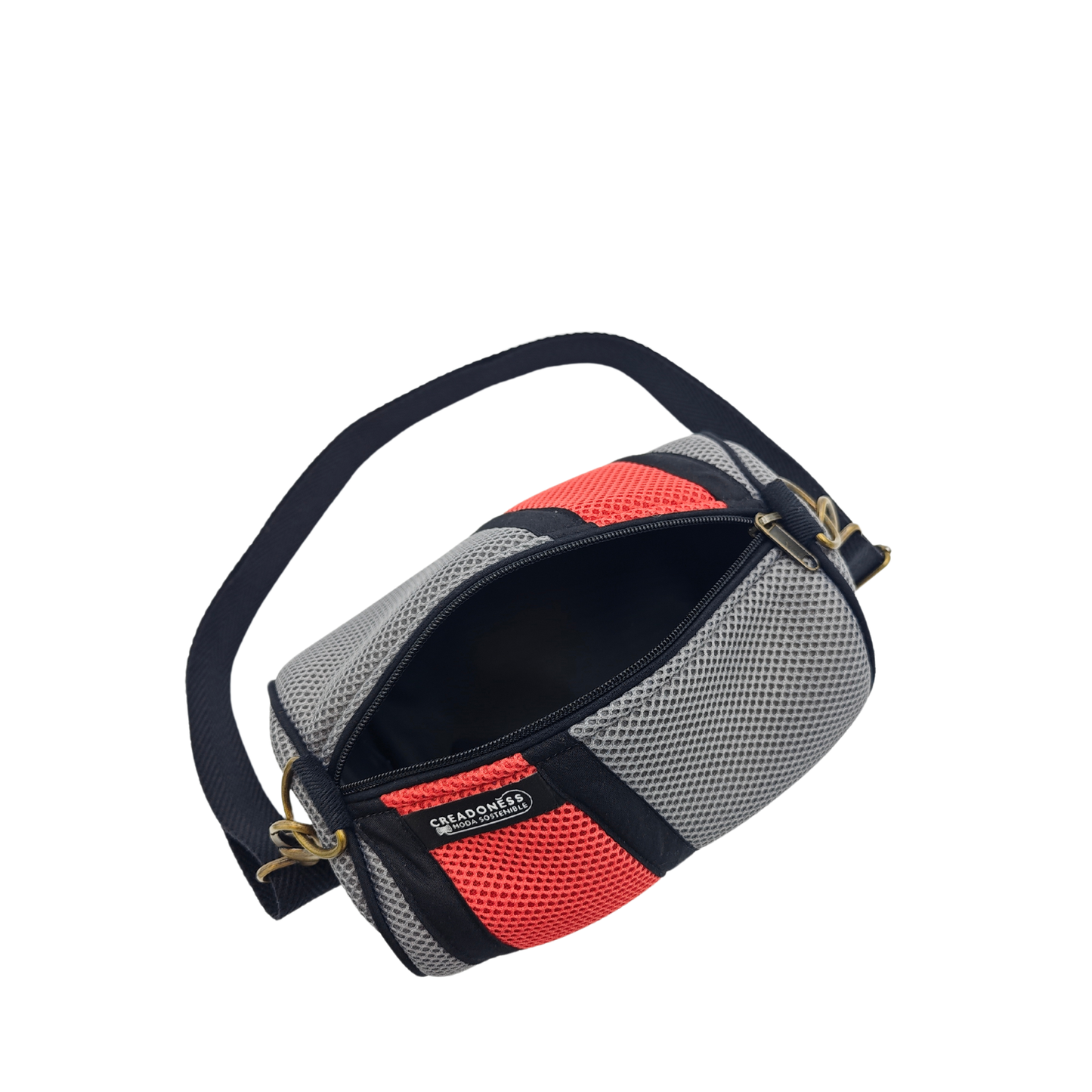 Bolso con Monedero Gris-Salmón