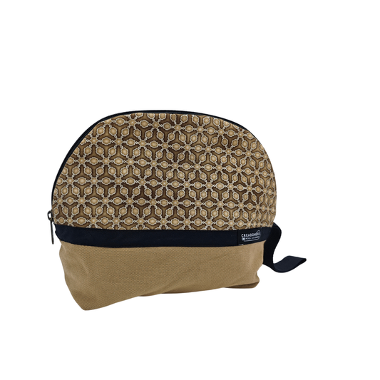 Neceser Grande Sayagata Shiroi Marrón