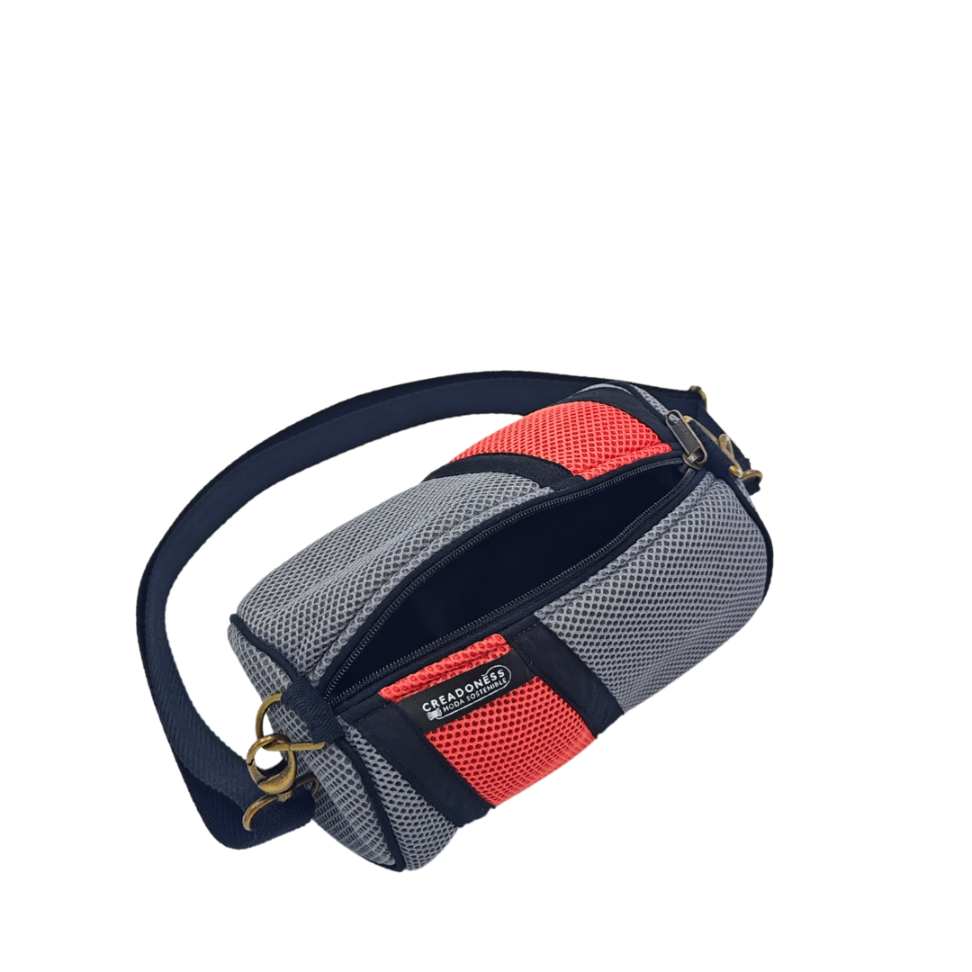 Mini Bolso Básico Gris-Salmón