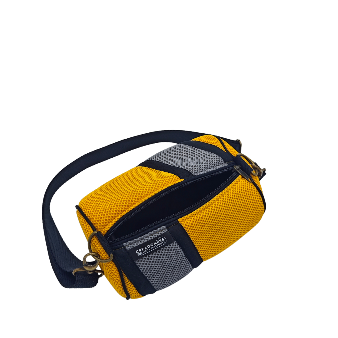 Mini Bolso Básico Amarillo-Gris