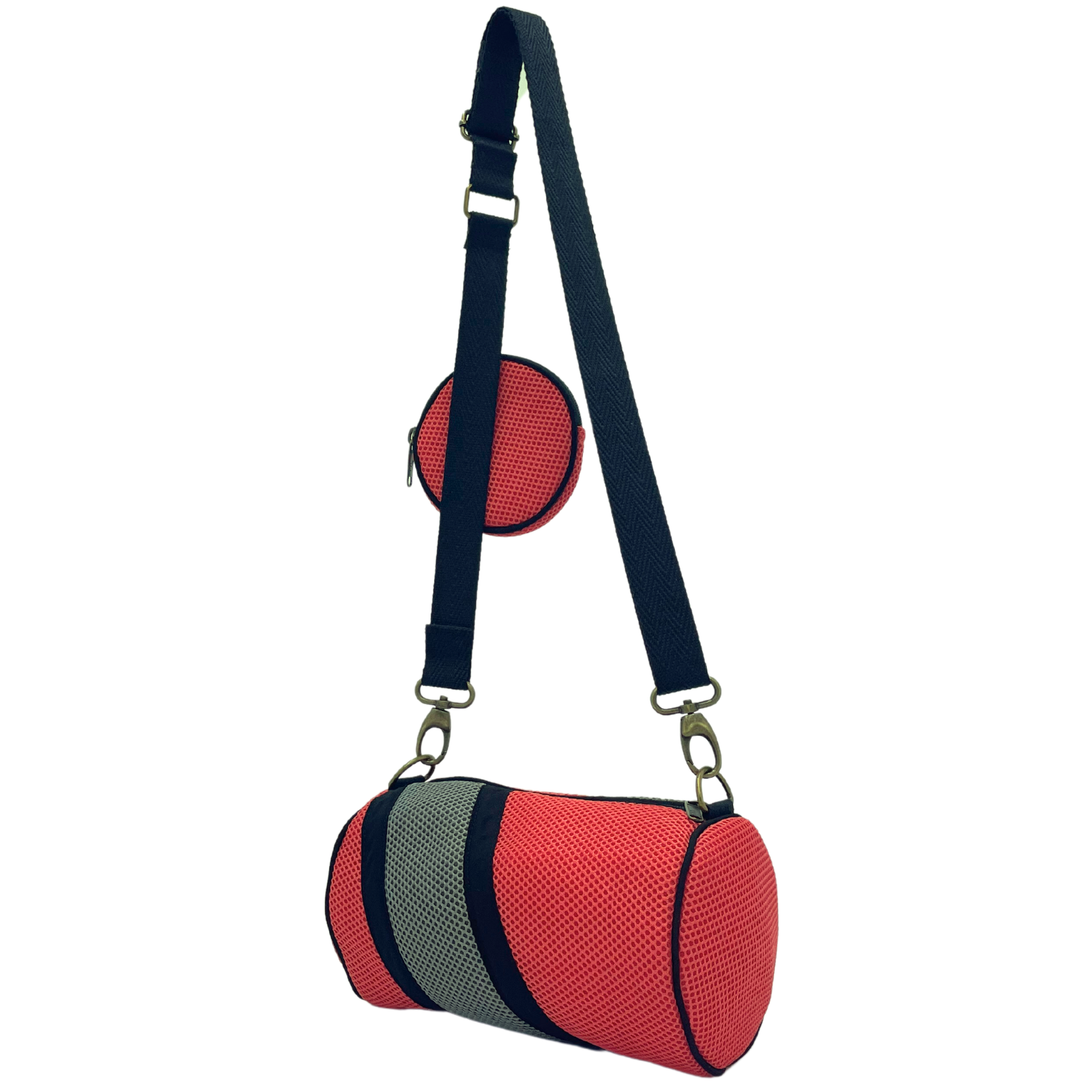 Compra nuestro mini bolso con monedero, hecho a mano con tejido 3D y material reciclado, elaborado artesanalmente por las mujeres del Programa Social de Creadoness.