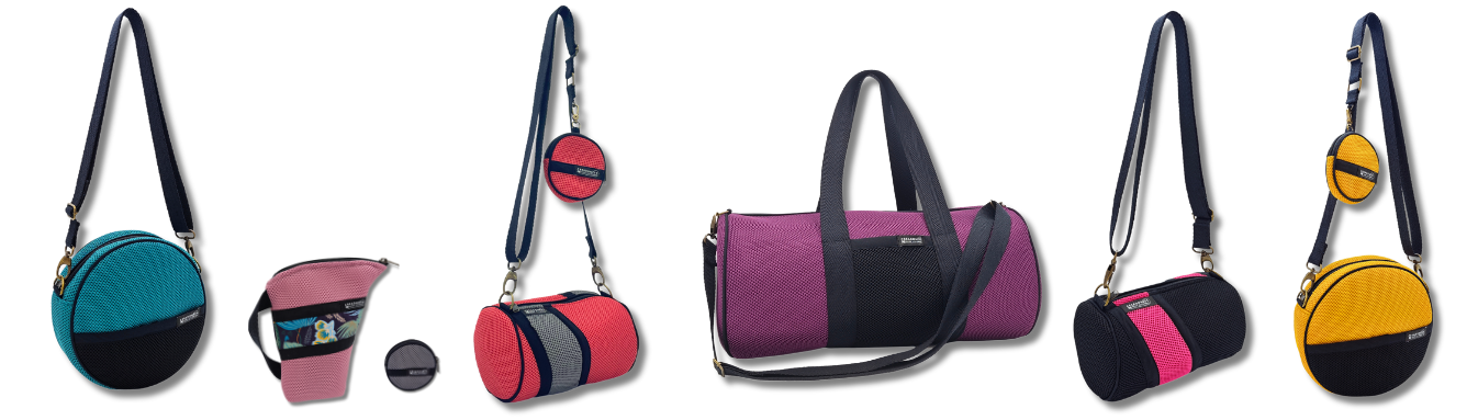 Productos de la gama deportiva Todos los porductos de la gama deportiva de Creadoness hechos a mano. Moda sostenible en Barcelona.