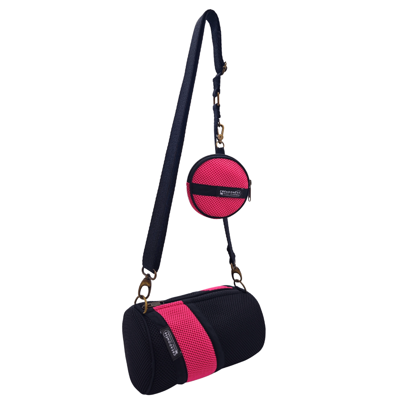 Mini Bag Plus Black-Fuchsia 
