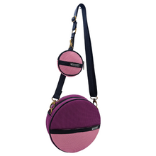 Load image into Gallery viewer, Circular Bag with Purse Violet-Pink 
