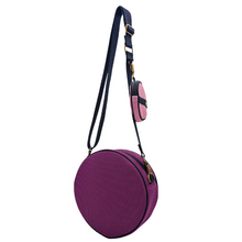 Load image into Gallery viewer, Circular Bag with Purse Violet-Pink 
