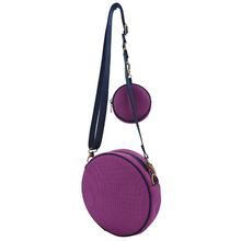 Load image into Gallery viewer, Circular Bag with Purple Purse
