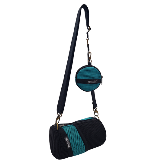Mini Bolso con Monedero Negro-Verde
