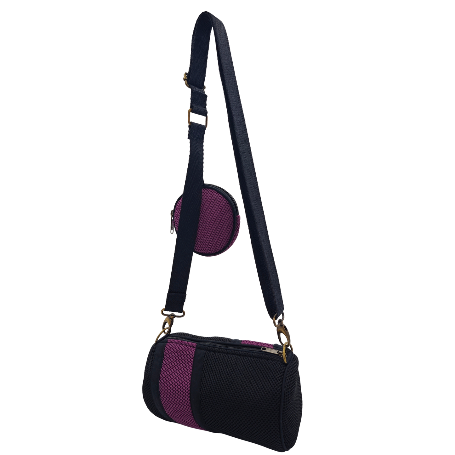 Mini Bolso con Monedero Negro-Violeta