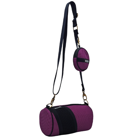 Mini Bolso con Monedero Violeta-Negro