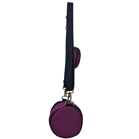 Mini Bolso con Monedero Violeta-Negro