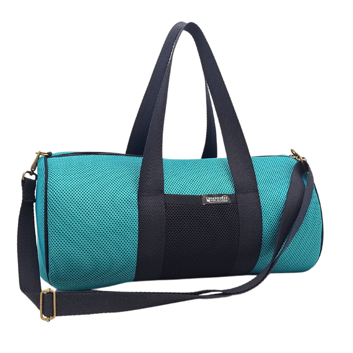 Bolso deportivo verde y negro, hecho a mano, sostenible, estilo moderno, marca Creadoness.